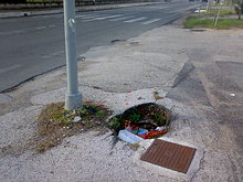 buca in via delle Pineta