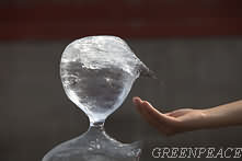 scultura di ghiaccio 