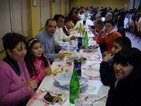 Agape fraterna a hiusura della festa