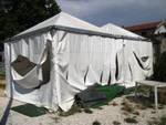 Tenda dell'Associazione  ASD Rugby di Fiumicino danneggiata